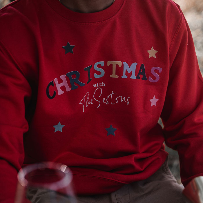 Personalised Adults Colourful Christmas Family Jumper