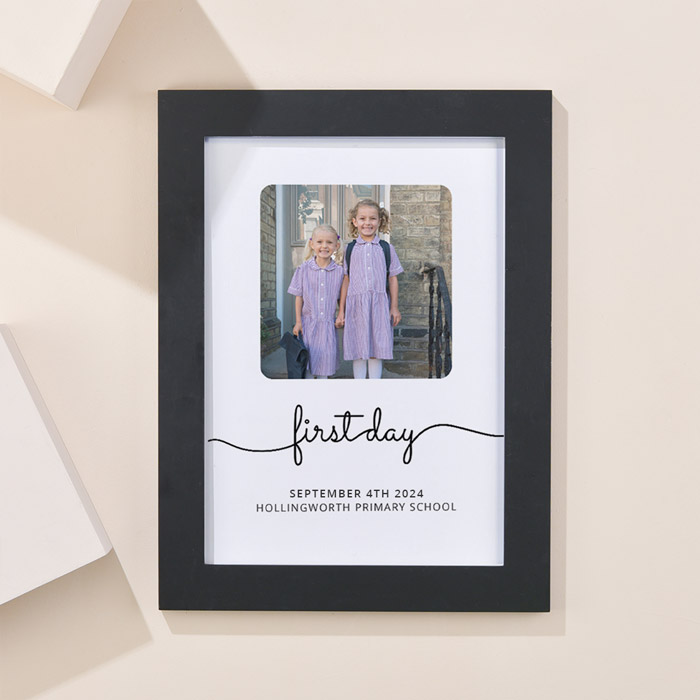 Photo Upload Framed Print - First Day