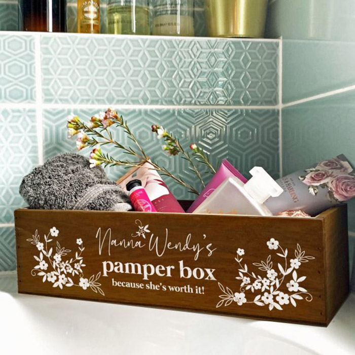 Personalised Floral Bathroom Storage Box