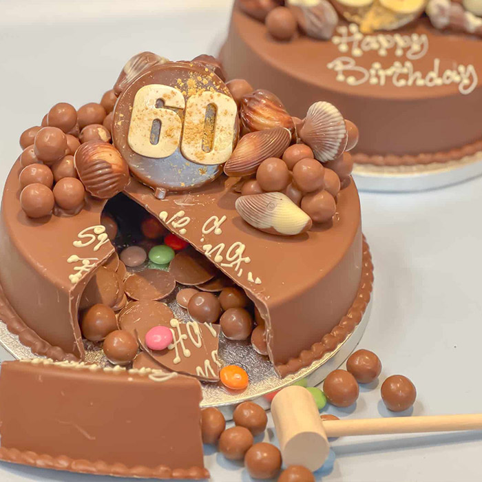 Personalised 60th Birthday Guylian Smash Cake