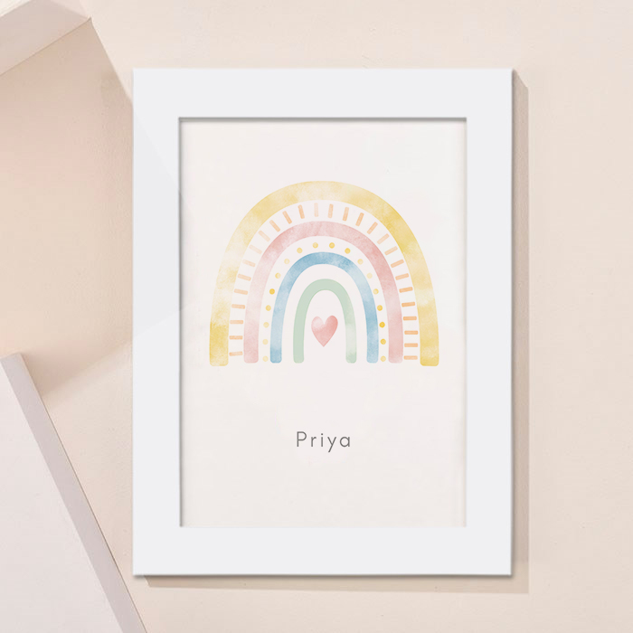 Personalised Rainbow Framed Print