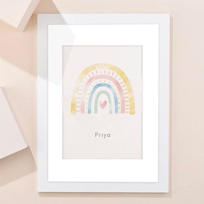 Personalised Rainbow Framed Print