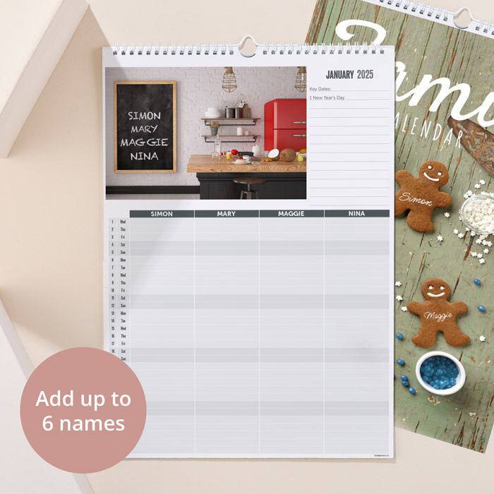 Personalised Our Family Calendar Planner - 11th Edition