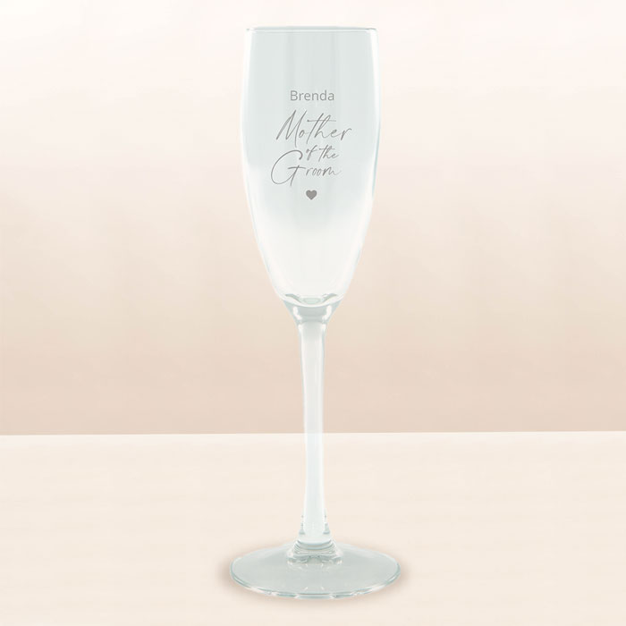 Personalised Engraved Prosecco Glass - Mother Of The Groom