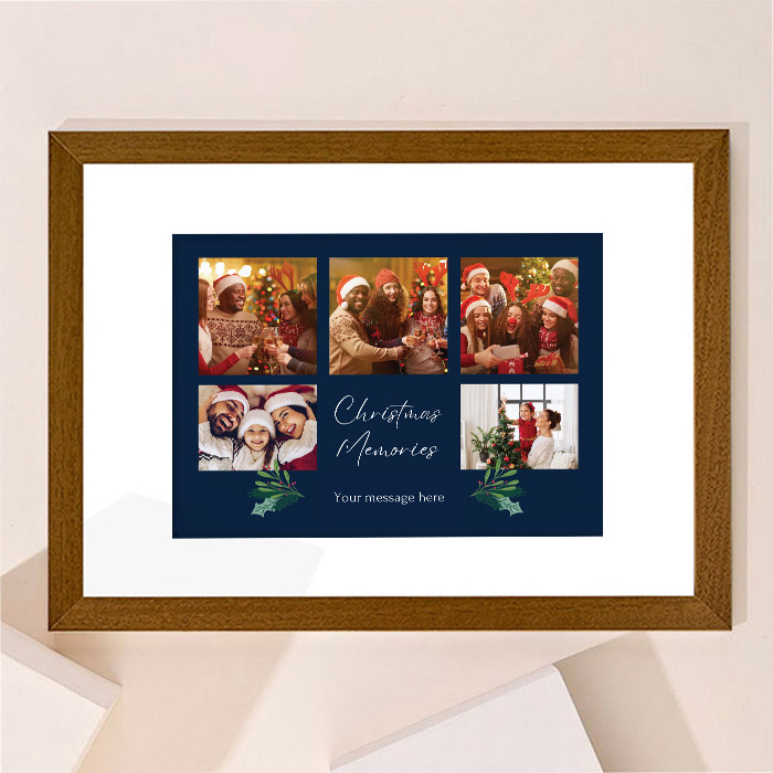 Multi Photo Upload Landscape Print - Christmas Memories