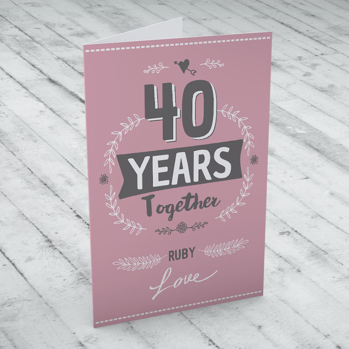 Ruby Anniversary Card