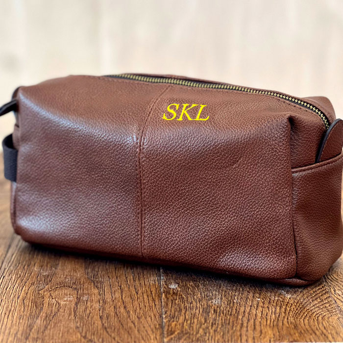 Personalised Monogrammed Men's Wash Bag