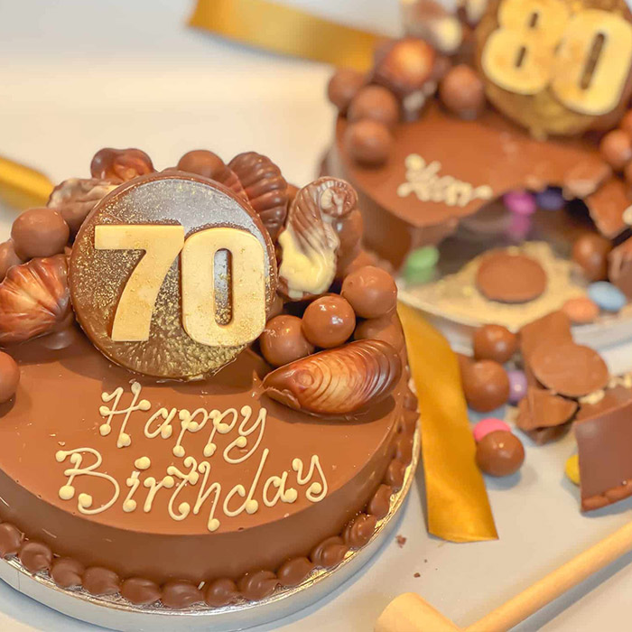 Personalised 70th Birthday Mini Guylian Smash Cake