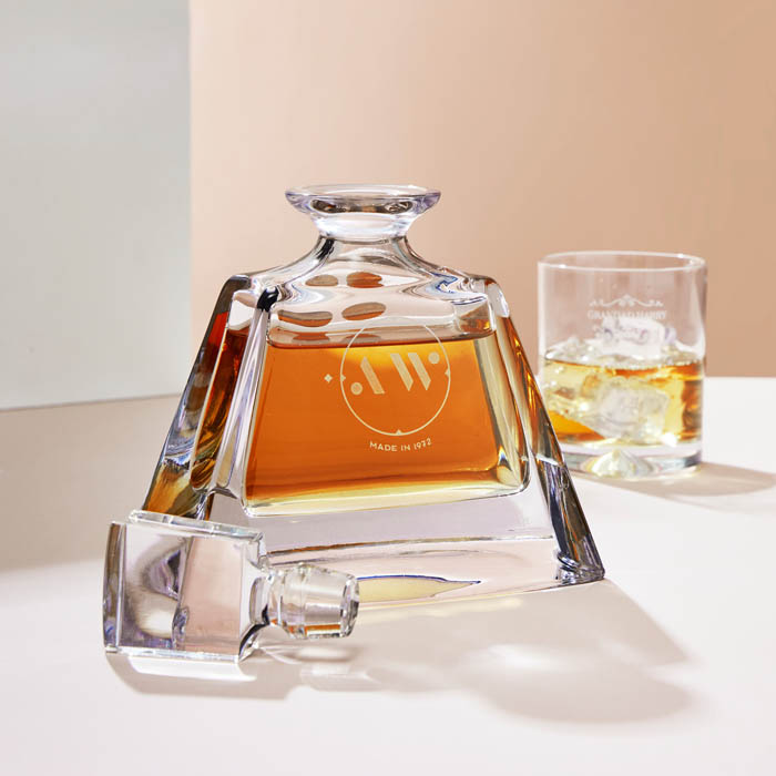 Personalised Lead Crystal Boston Decanter - Initials & Message