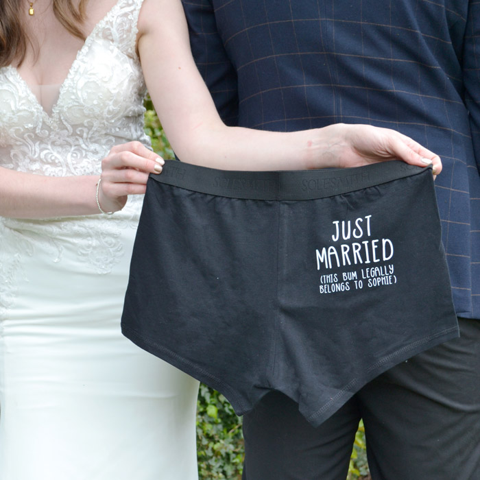 Personalised Just Married Underwear