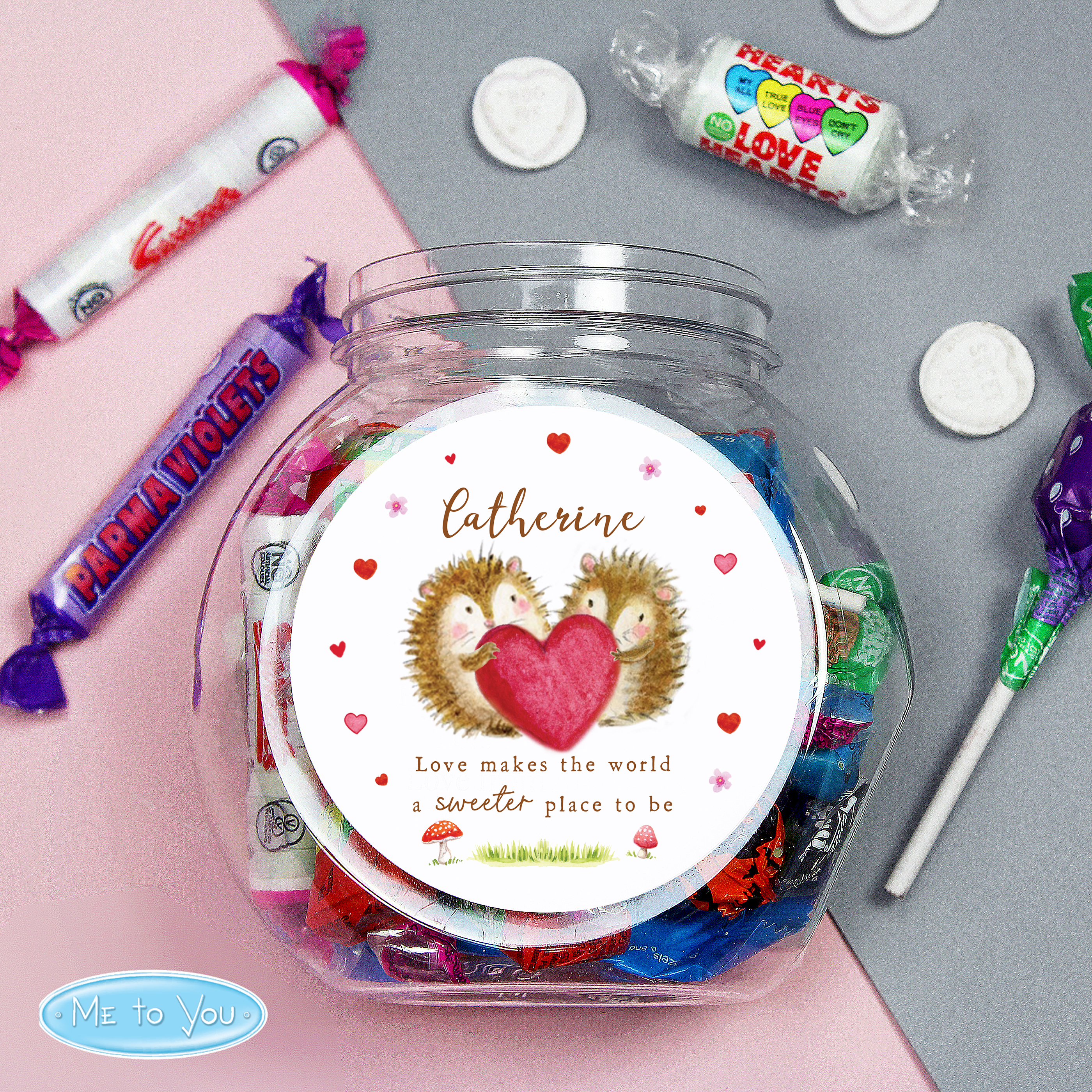 Personalised Sweet Jar - Love Makes It Sweeter