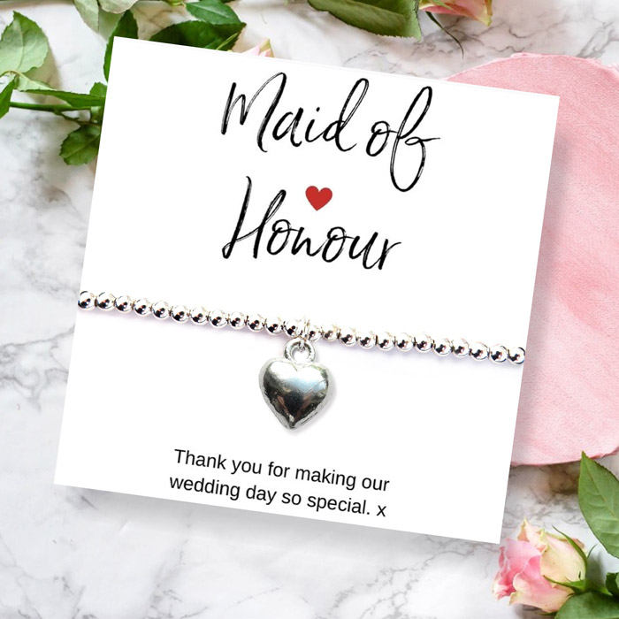 Maid of Honour Heart Bracelet