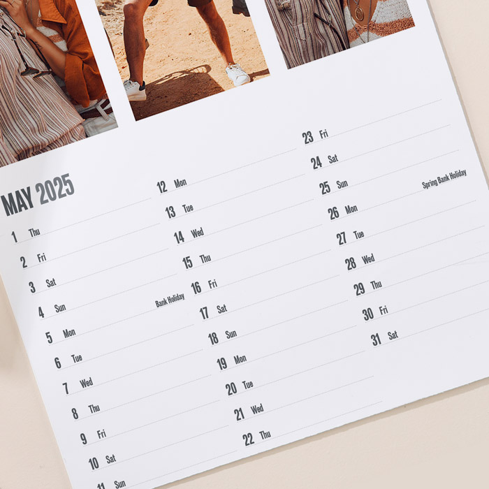 Create Your Own Multi-Photo Upload Calendar - 3 Photos