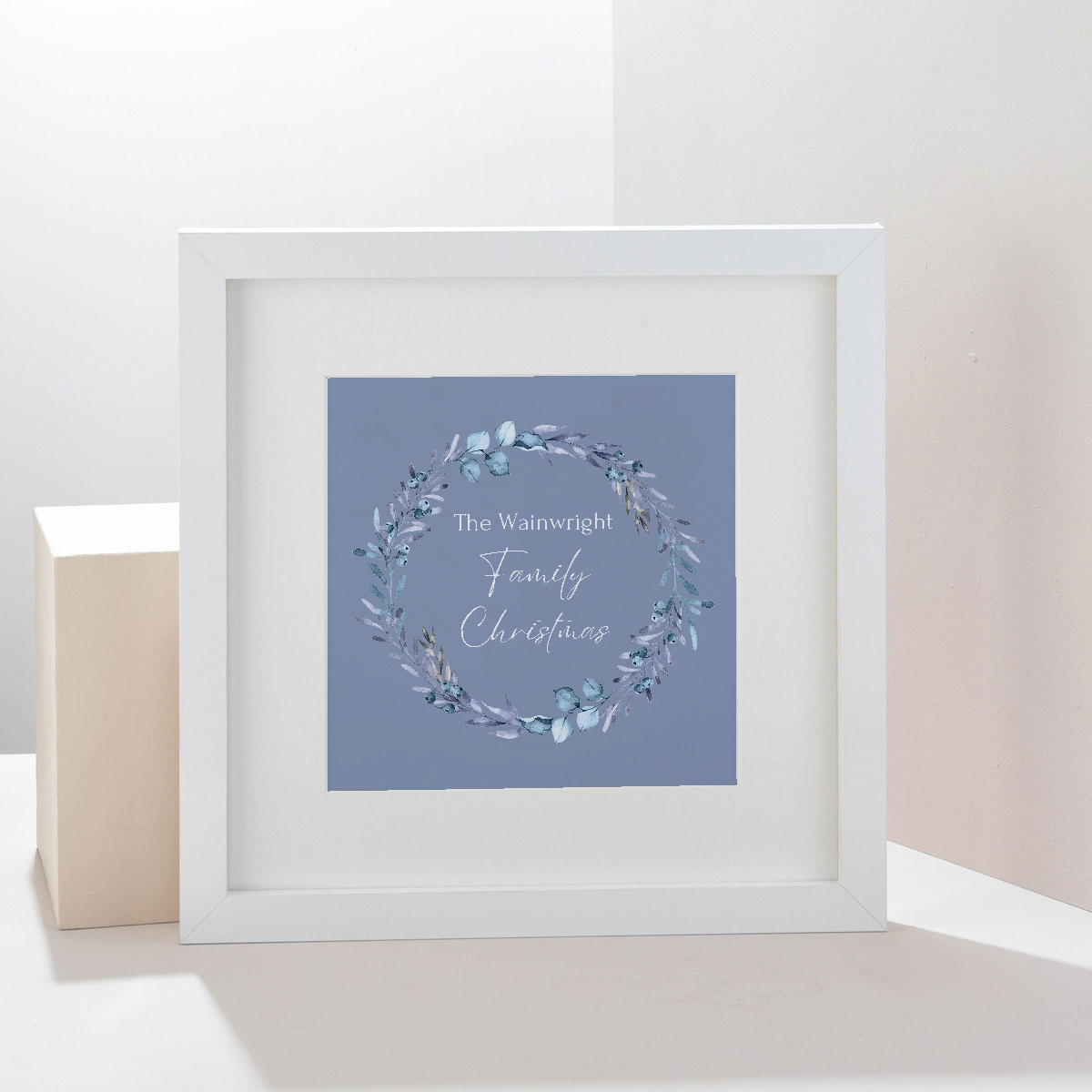 Personalised Square Framed Print - The Family Christmas