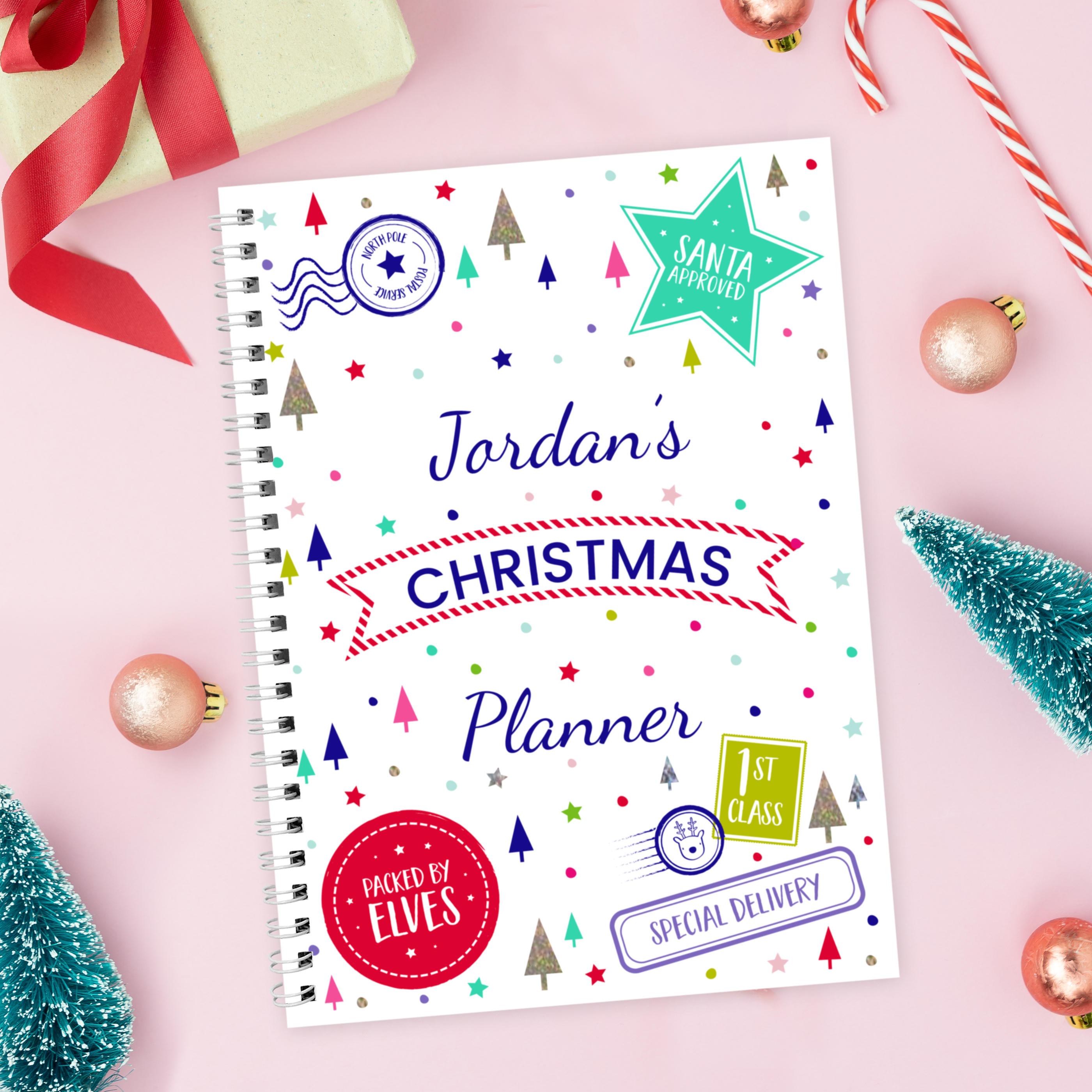 Personalised Christmas Planner Notebook