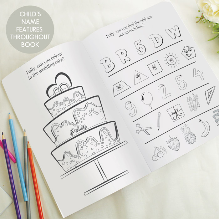 Personalised Wedding Activity Book - Pink