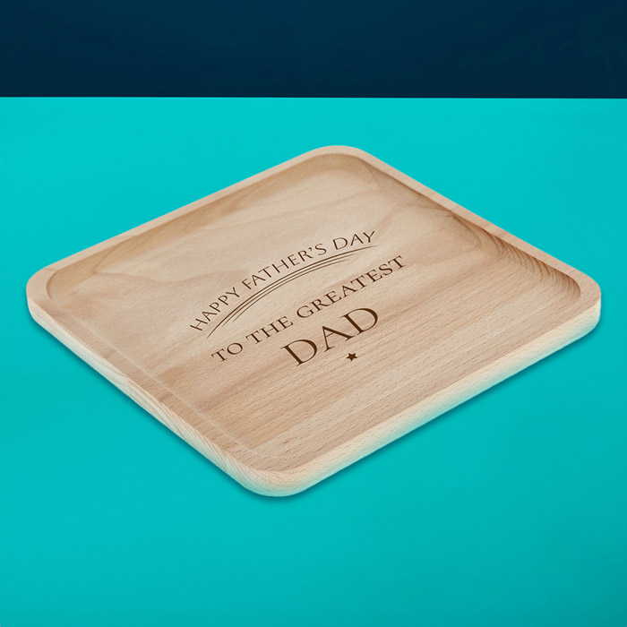 Personalised Father's Day Shallow Square Tray - To The Greatest