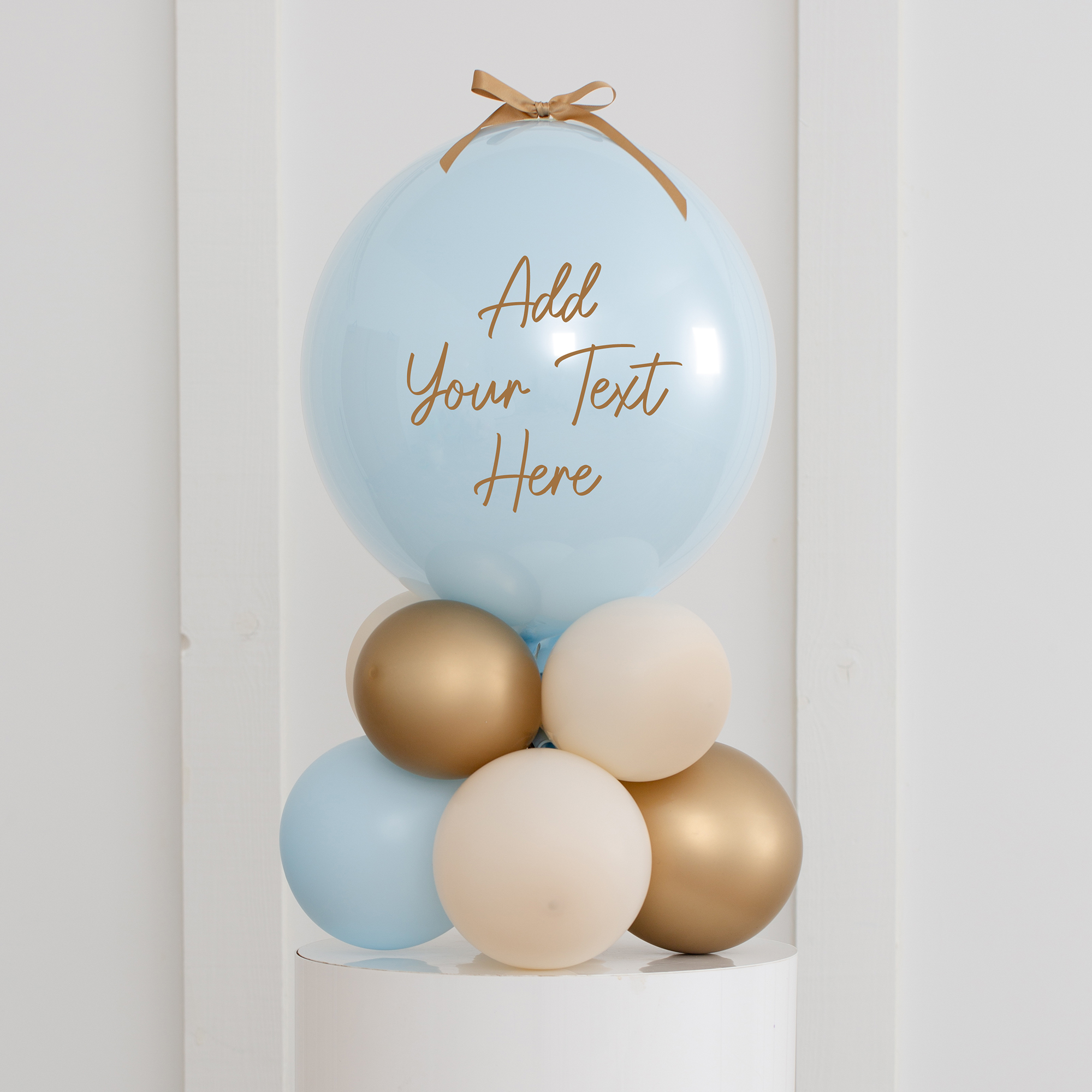 Personalised Blue Air-Filled Bubble Stack - FREE DELIVERY