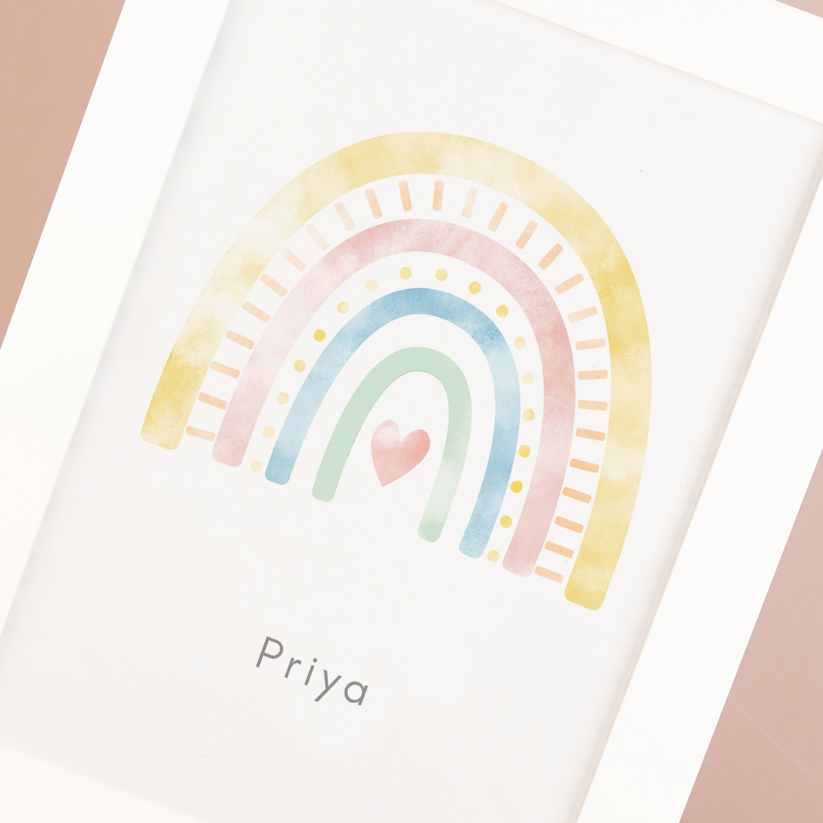 Personalised Rainbow Framed Print