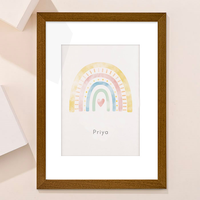 Personalised Rainbow Framed Print