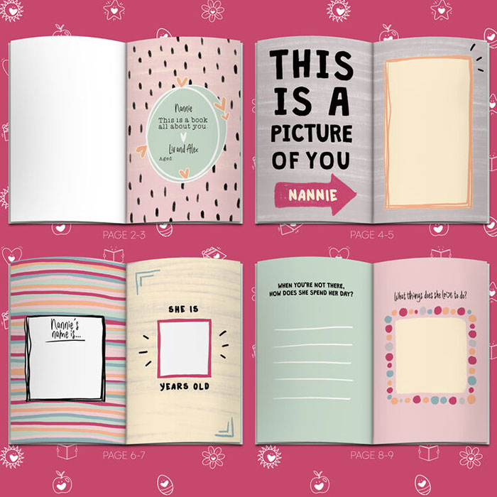 Fill in Your Words for Grandma A5 Personalised Book