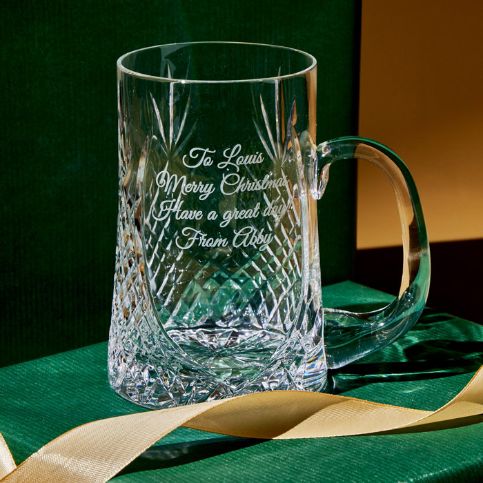 Personalised Lead Crystal Tankard - Father's Day