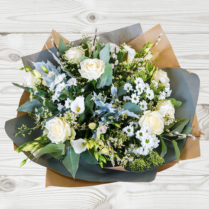 Snow White Flower Bouquet - FREE DELIVERY