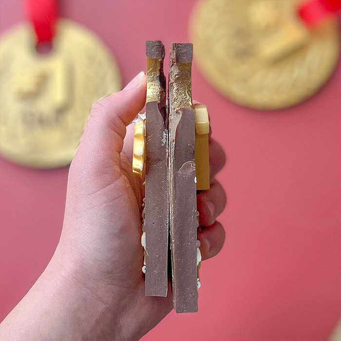 Personalised Belgian Chocolate Gold Medal