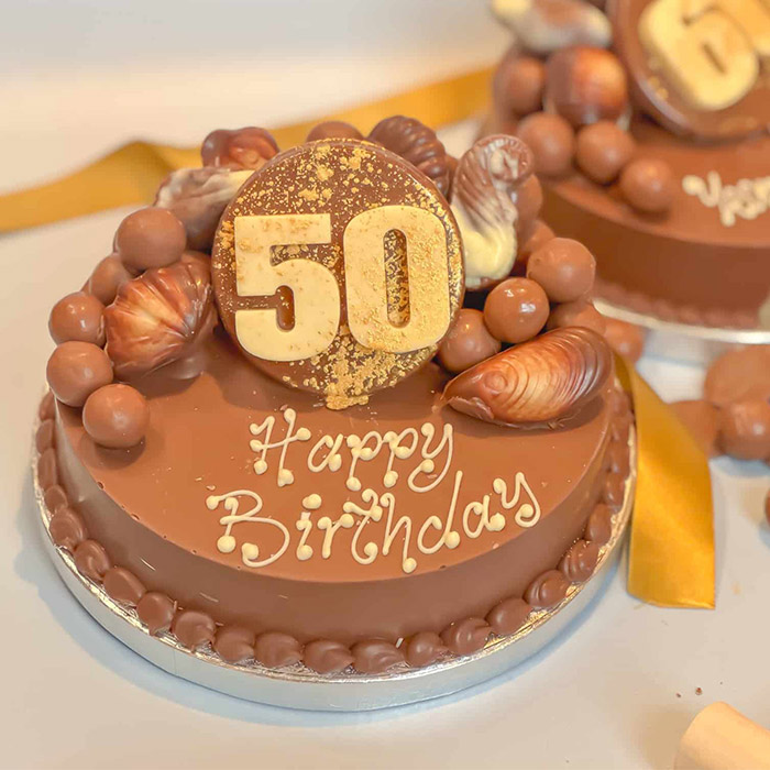 Personalised 50th Birthday Mini Guylian Smash Cake