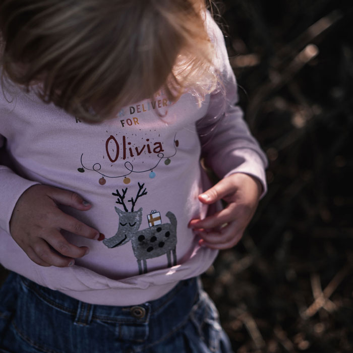 Personalised Childrens Reindeer Delivery Jumper