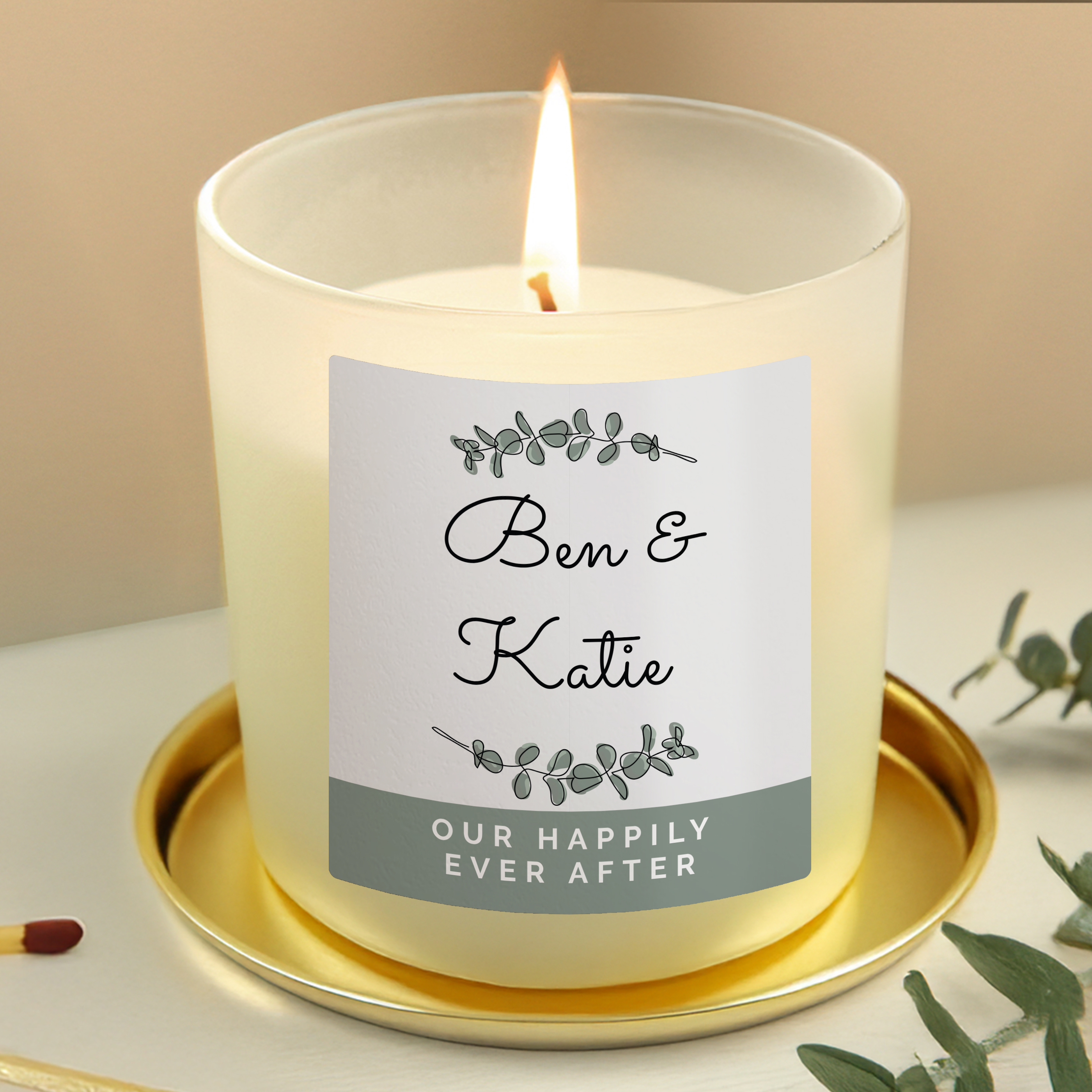 Personalised Botanical Scented Jar Candle