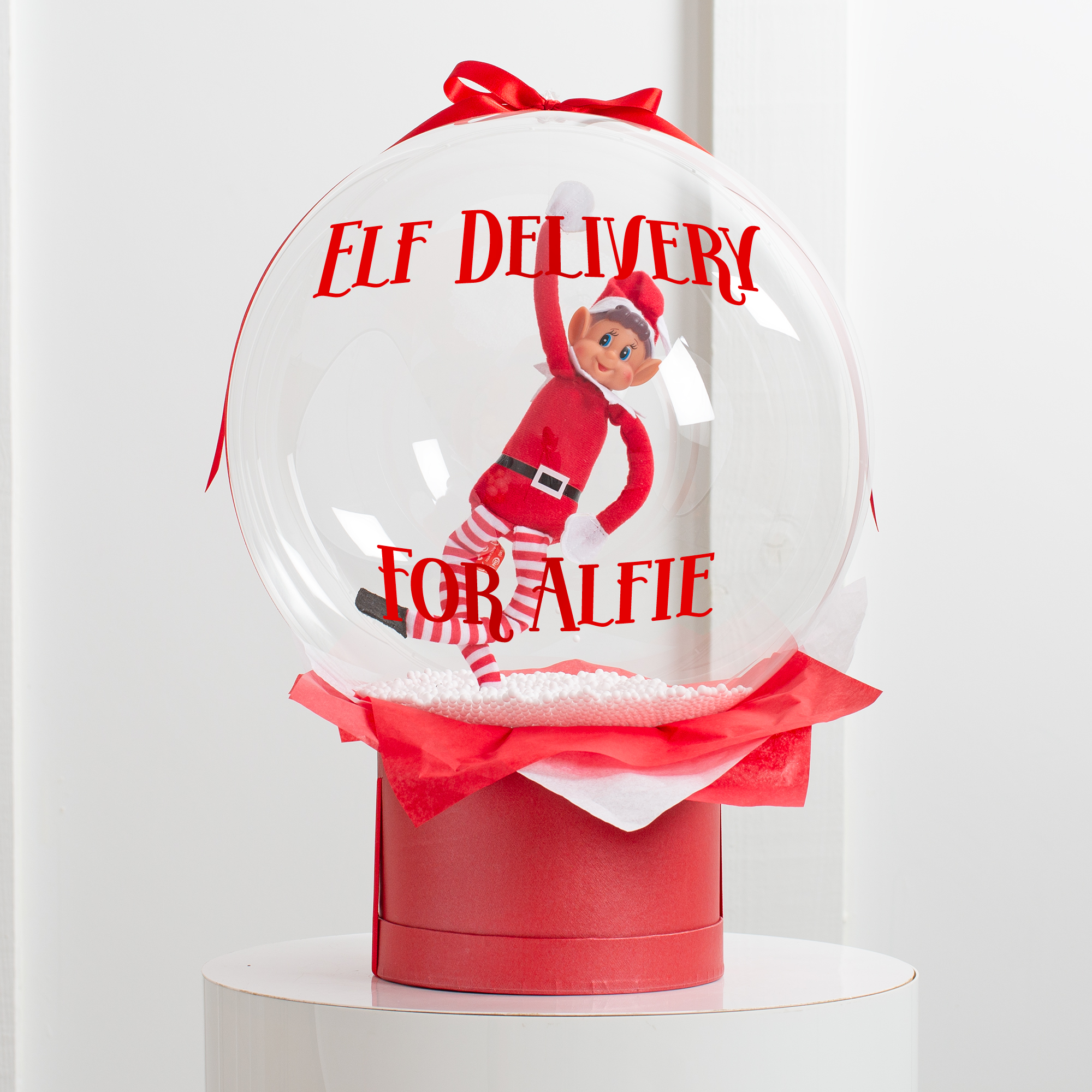 Personalised Elf on the Shelf in a Bubble Balloon - FREE DELIVERY