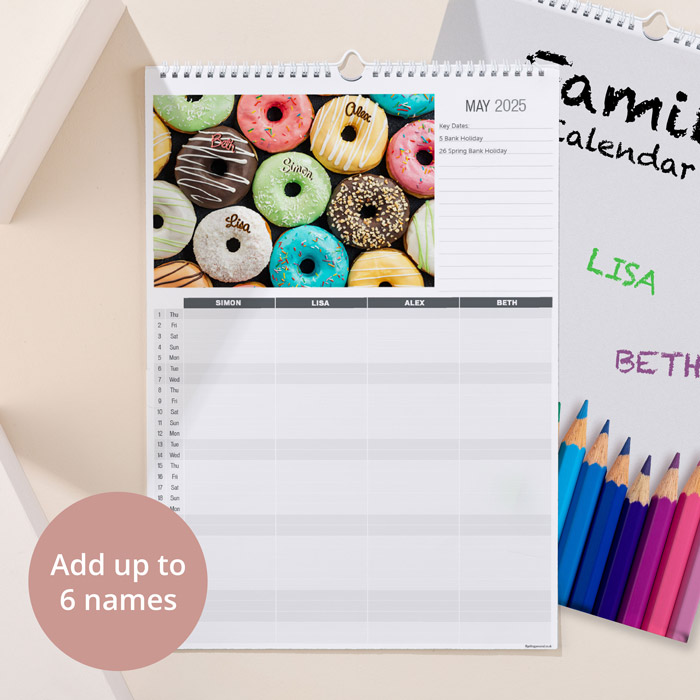 Personalised A3 Planner Calendar - Our Family 2024-2025 Edition