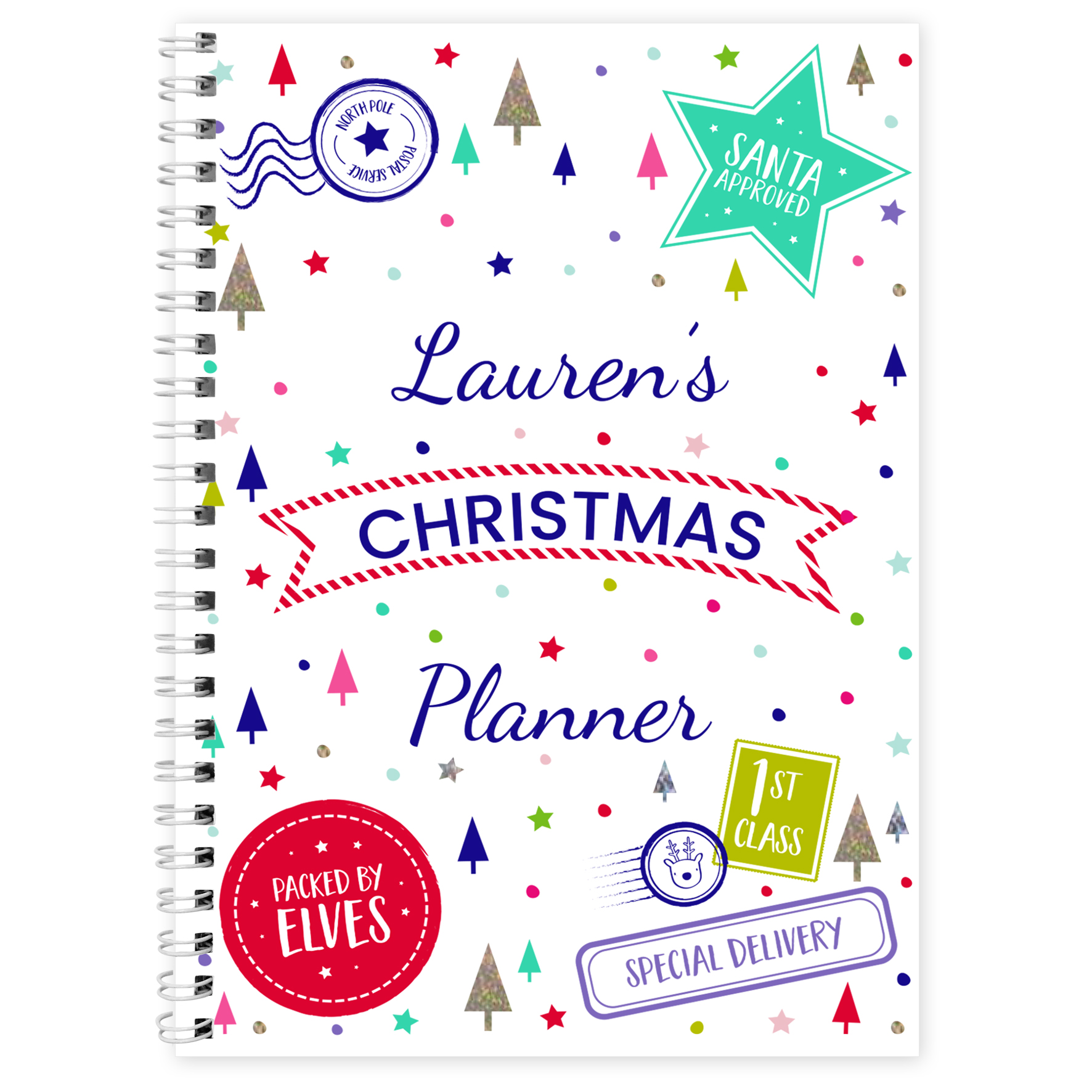 Personalised Christmas Planner Notebook