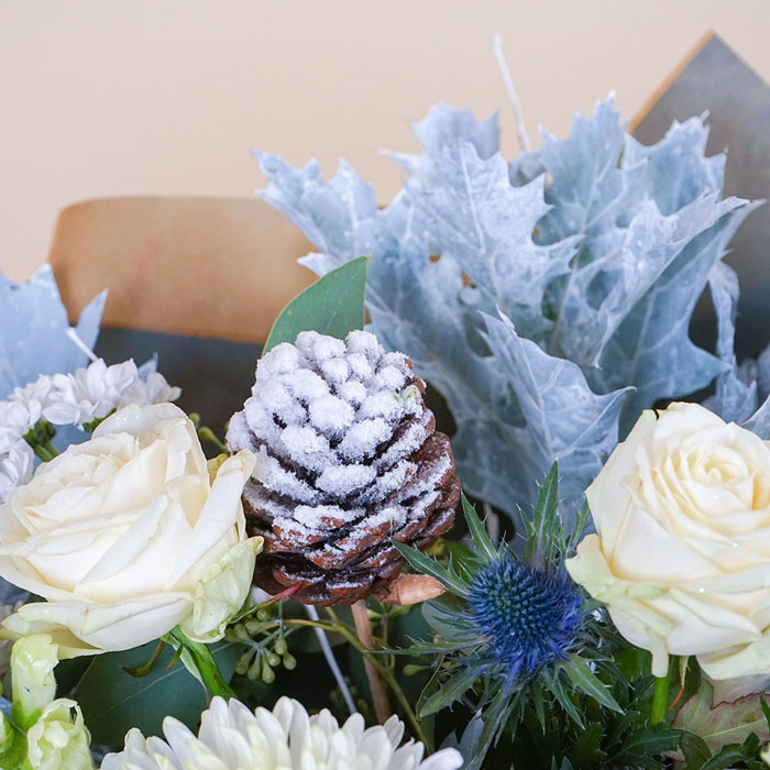 Snowflake Sparkle Flower Bouquet - FREE DELIVERY