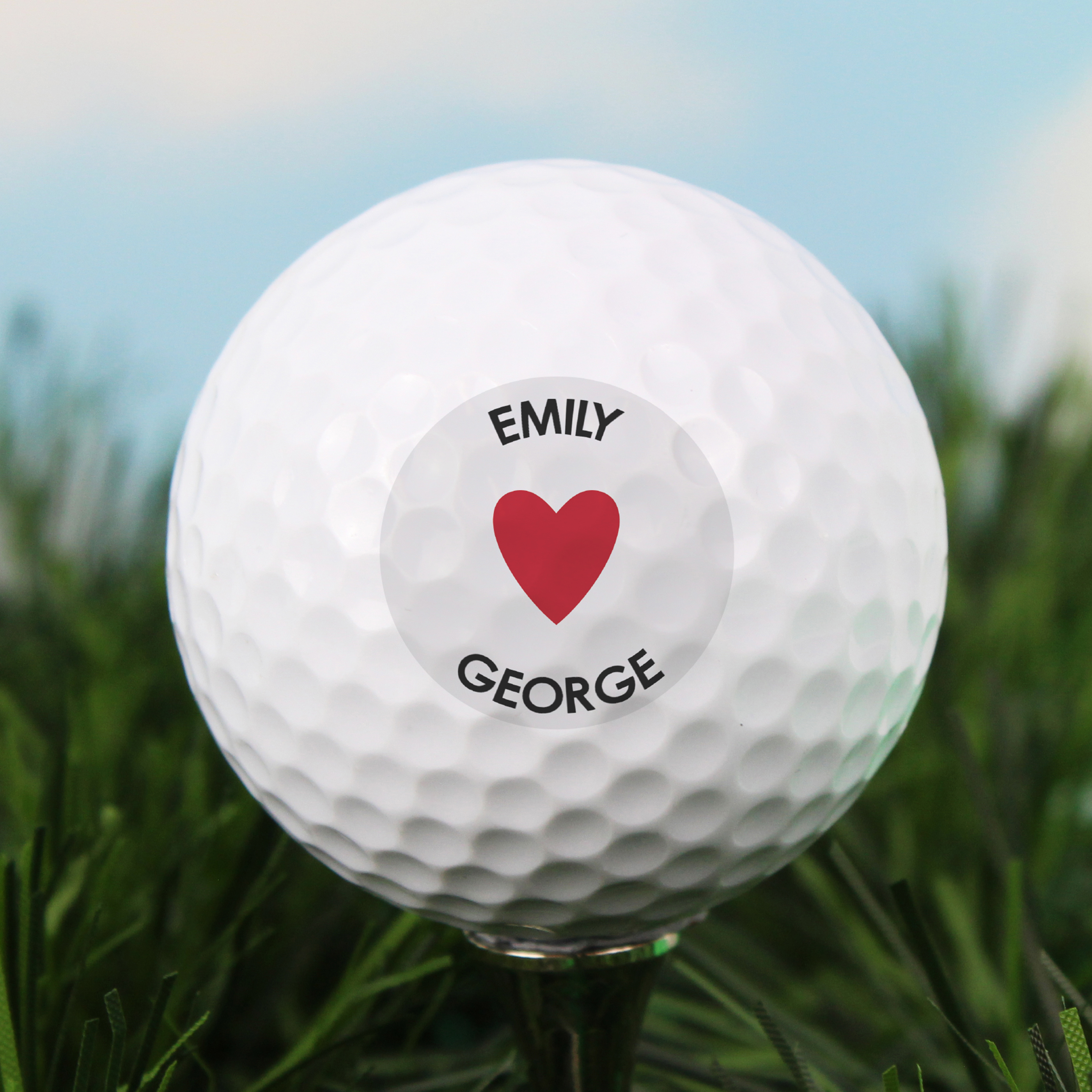 Personalised Heart Golf Ball