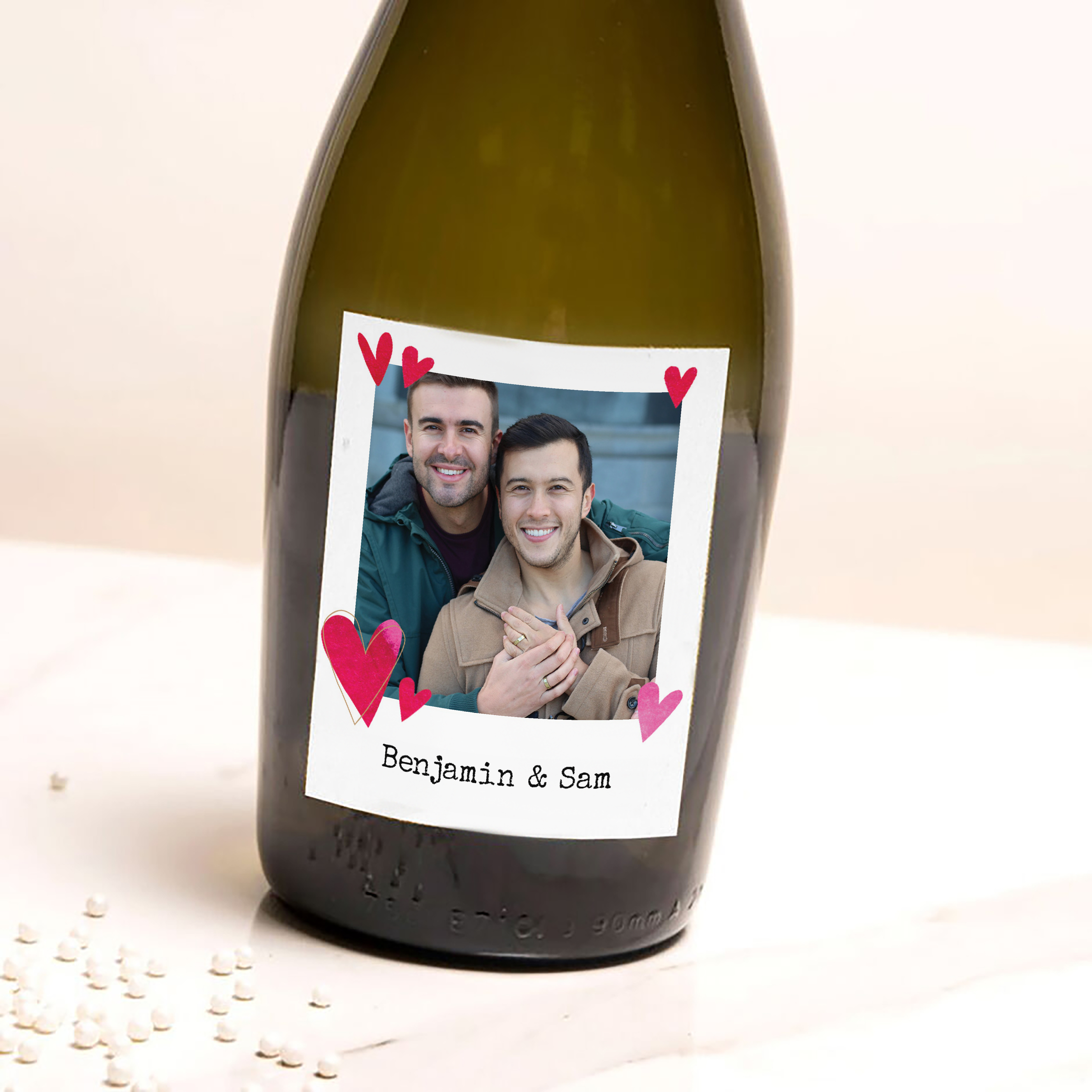 Photo Upload Prosecco - Hearts