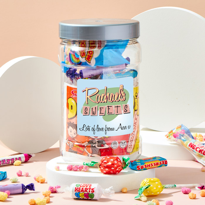 Personalised Retro Sweet Jar - Sweets