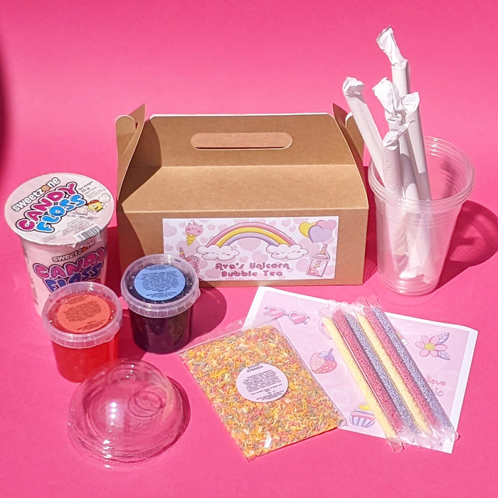 Personalised Unicorn Bubble Tea Kit
