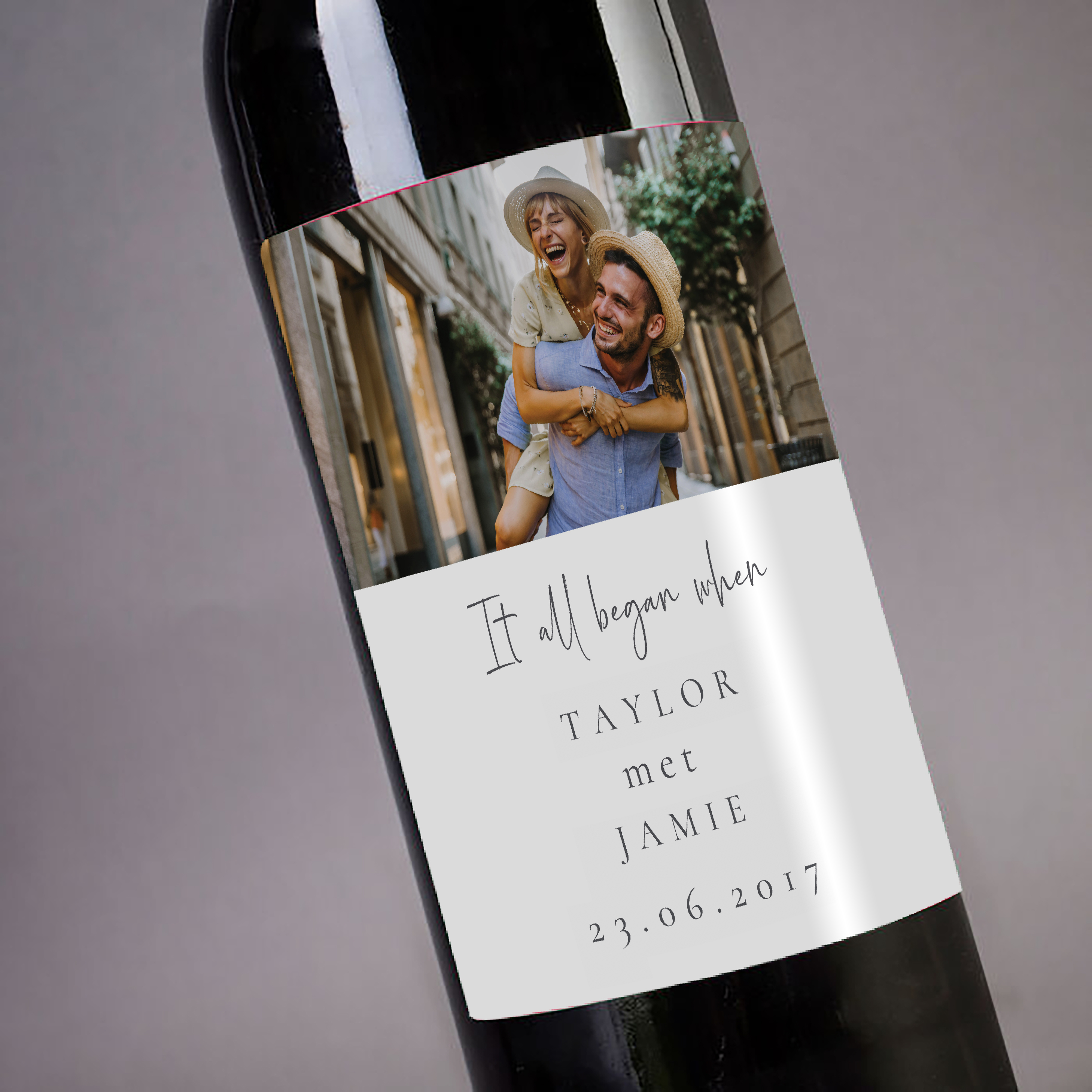 Personalised Wine - Photo Upload - It All Began When