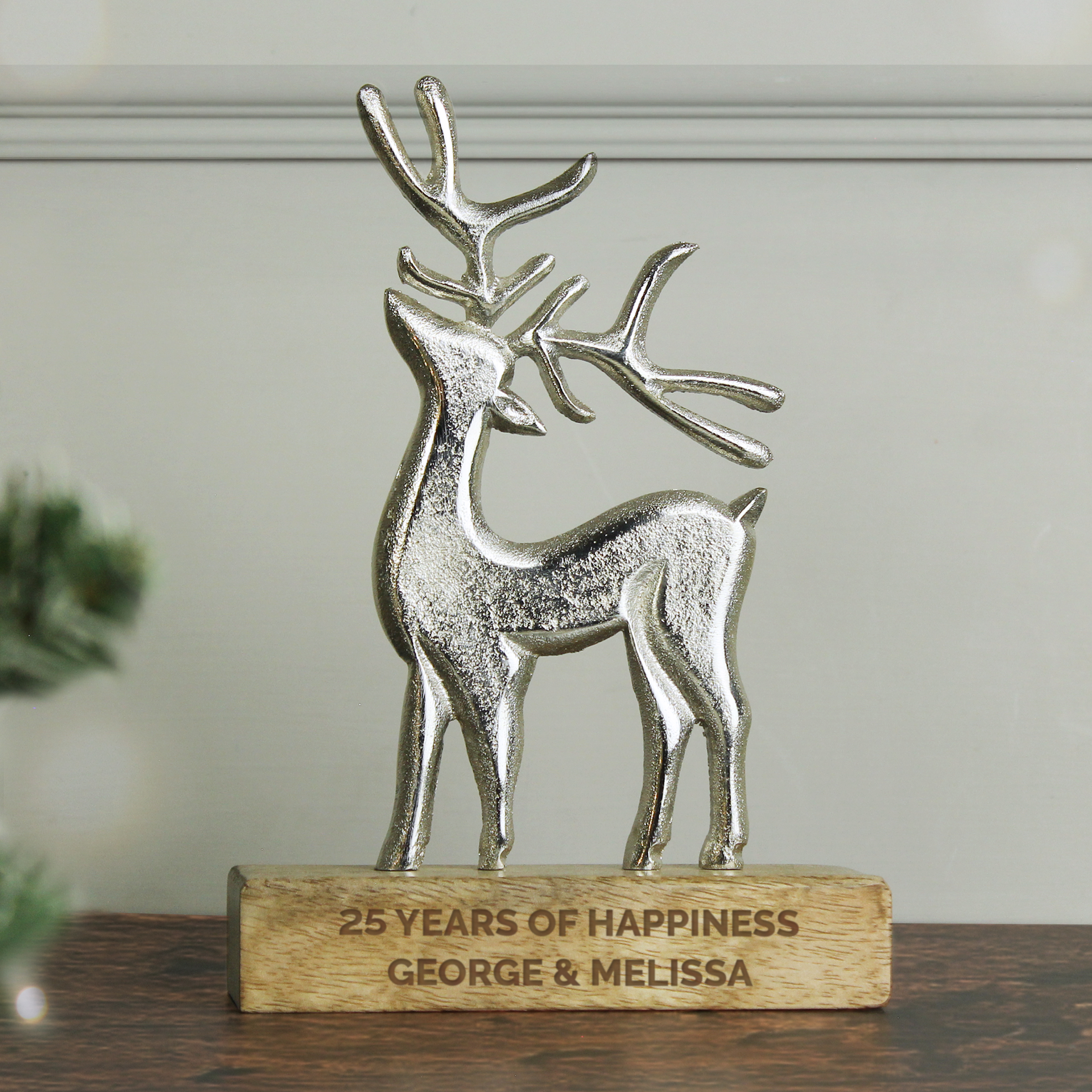 Personalised Metal Stag Ornament