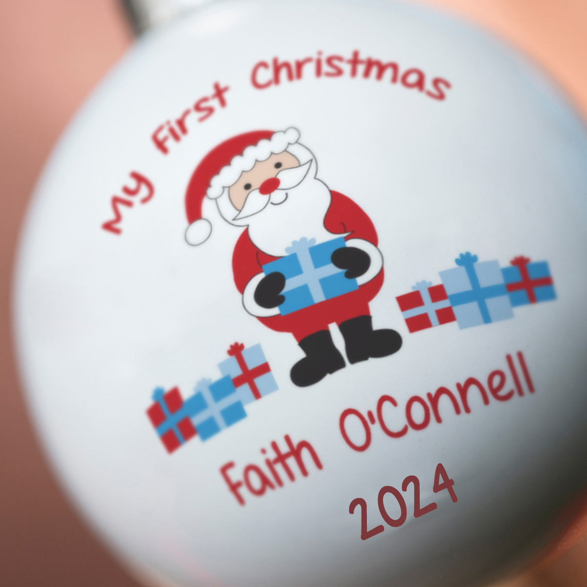 Personalised Bauble My First Christmas GettingPersonal