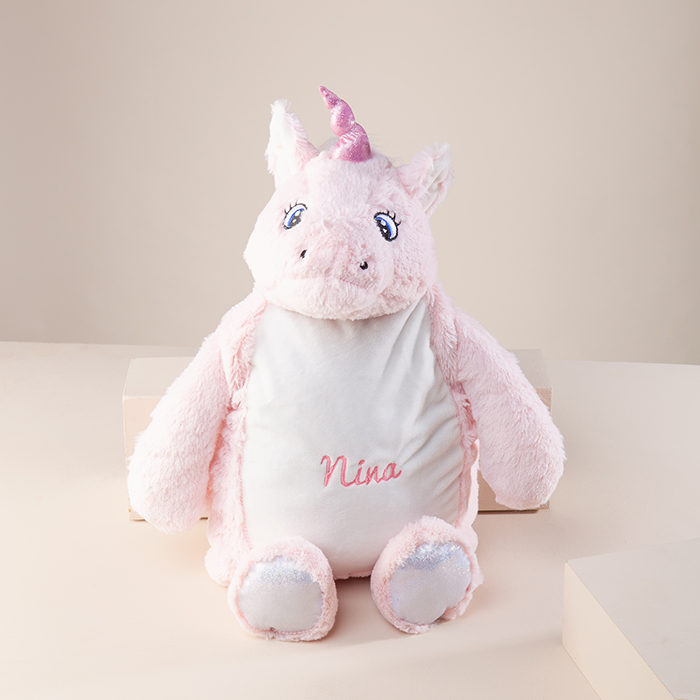 Personalised Unicorn Hot Water Bottle Cover - Name