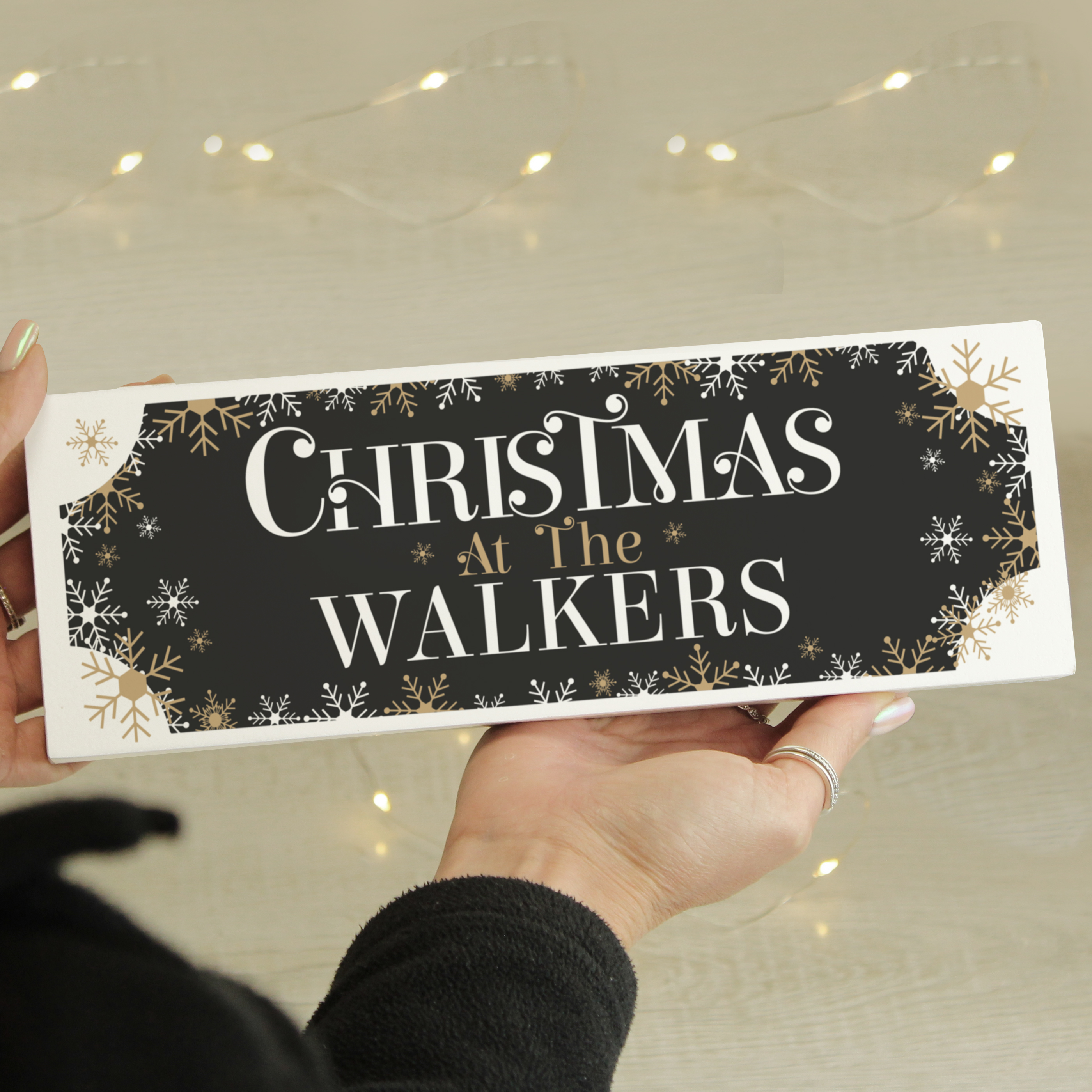 Personalised Family Christmas Wooden Mantel Ornament