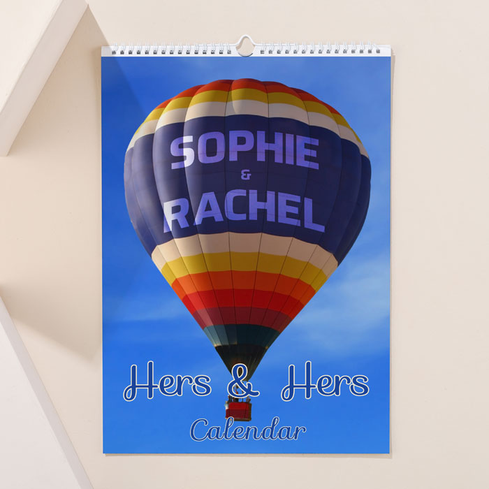 Personalised Hers and Hers Calendar 2024-2025 Edition