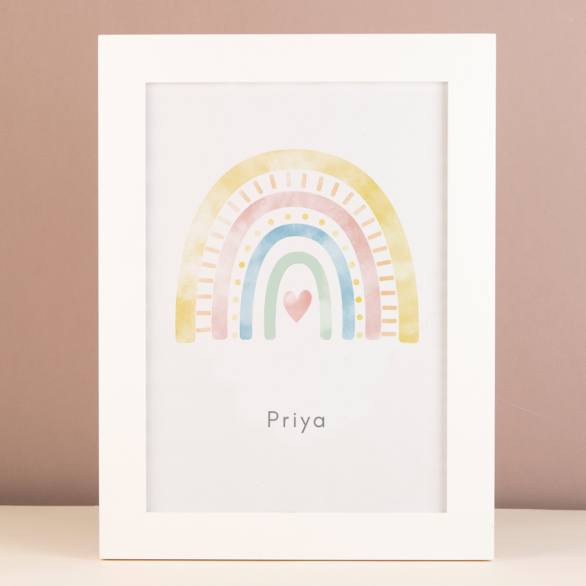 Personalised Rainbow Framed Print