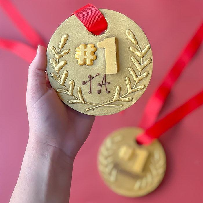 Personalised Belgian Chocolate Gold Medal