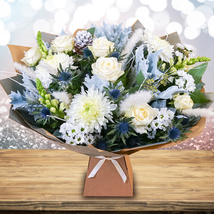 Snowflake Sparkle Flower Bouquet - FREE DELIVERY