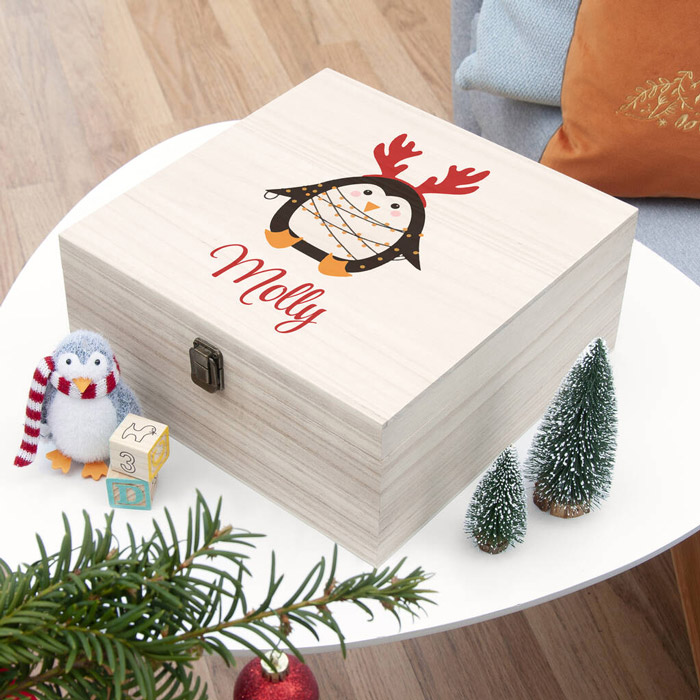 Personalised Little Penguin Christmas Eve Box