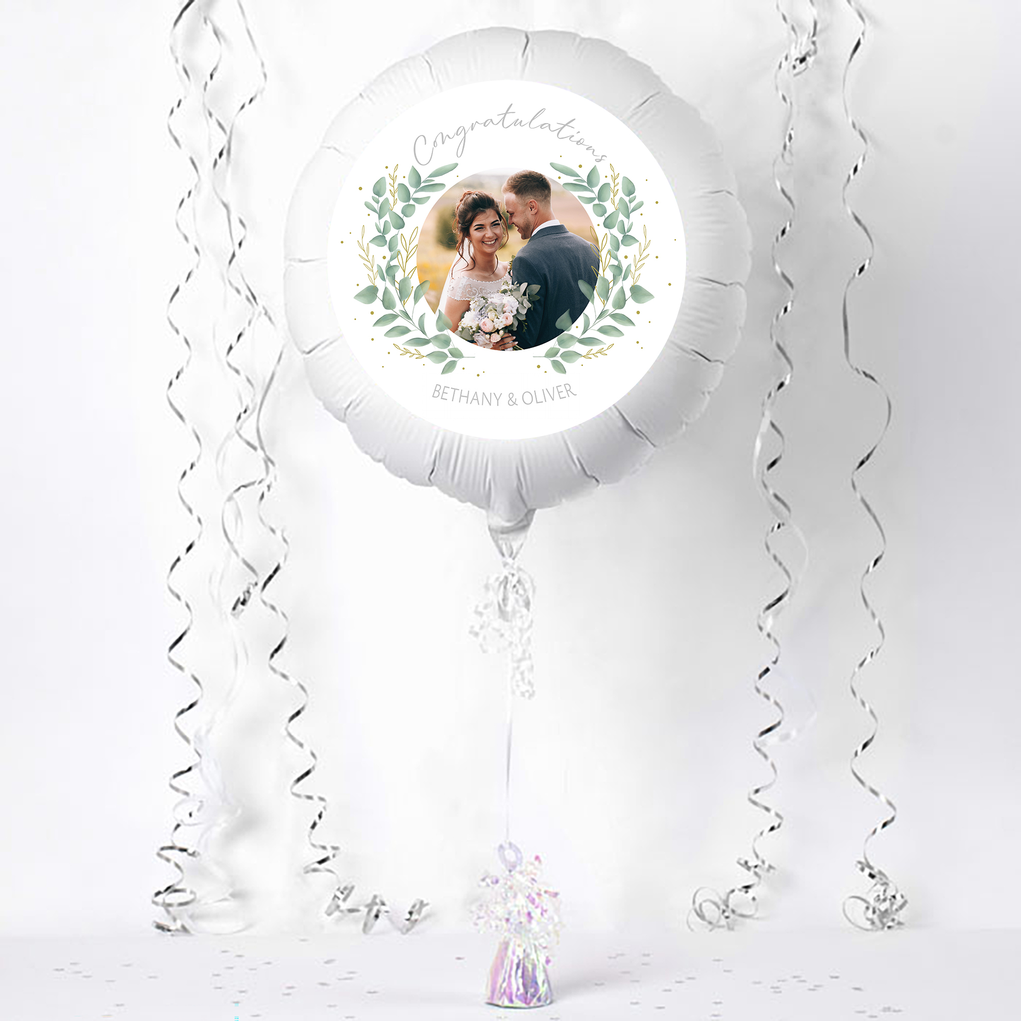 Personalised Photo Upload Balloon - Wedding Congratulations